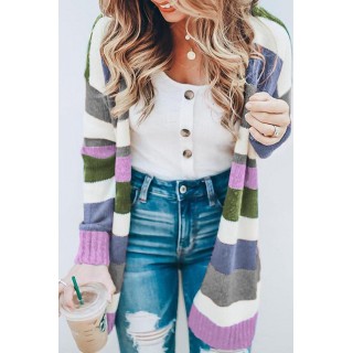 Fashion Street Striped Patchwork Sweaters