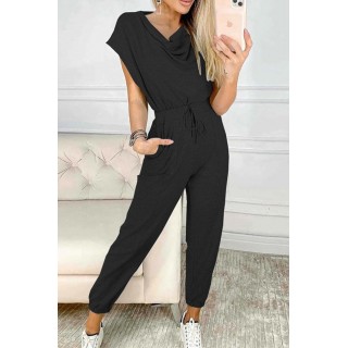 Casual Solid Patchwork V Neck Harlan Jumpsuits(6 colors)